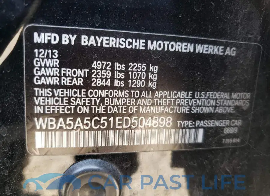 WBA5A5C51ED504898# 12