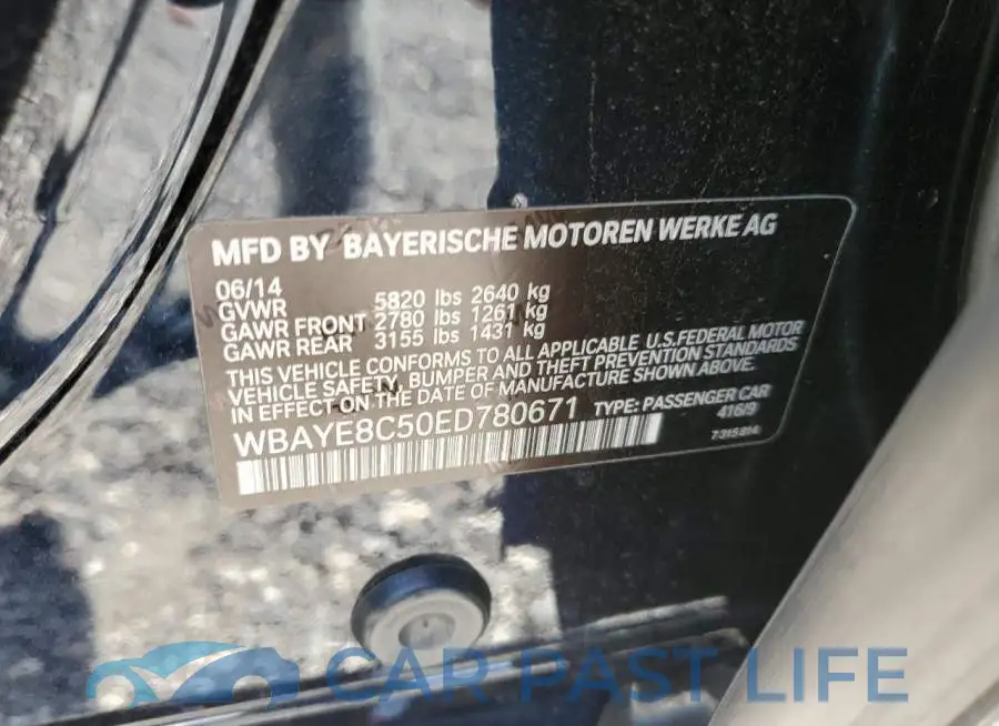 WBAYE8C50ED780671# 12