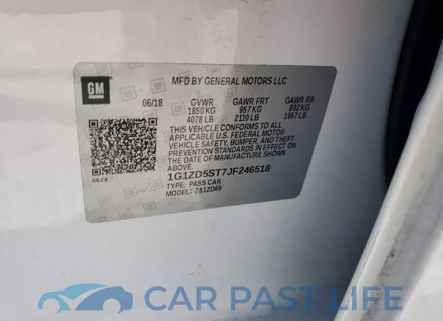 1G1ZD5ST7JF246518# 12