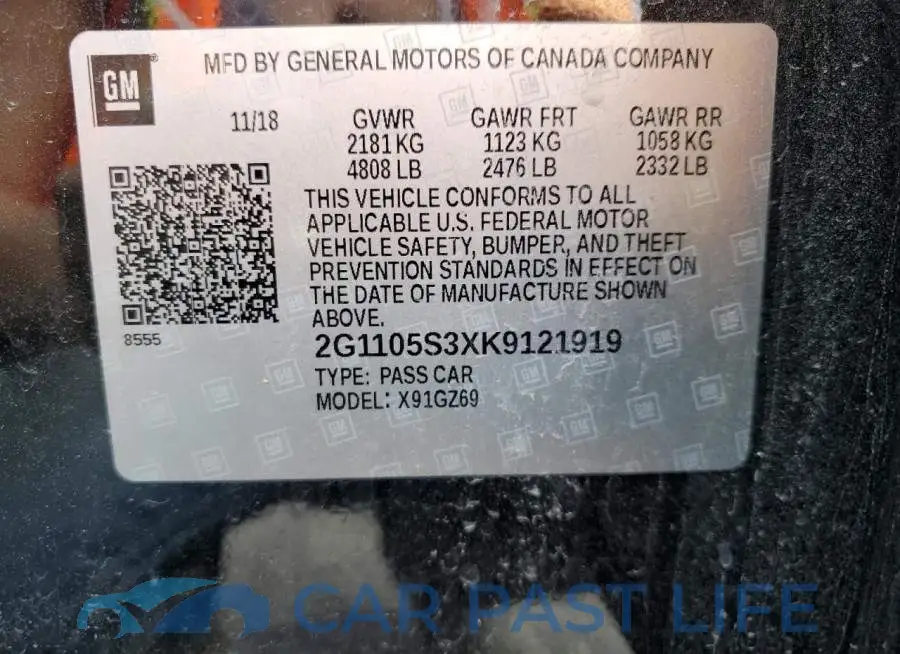 2G1105S3XK9121919# 12