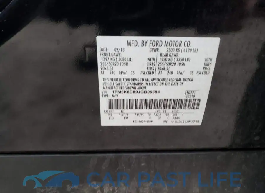1FM5K8D89JGB06384# 13