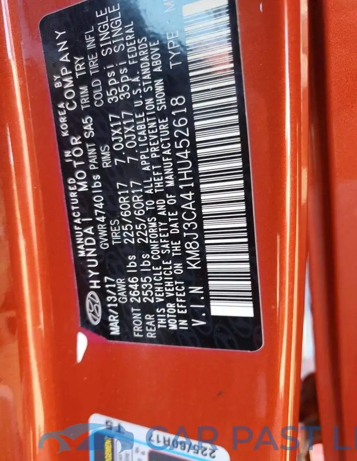 KM8J3CA41HU452618# 12