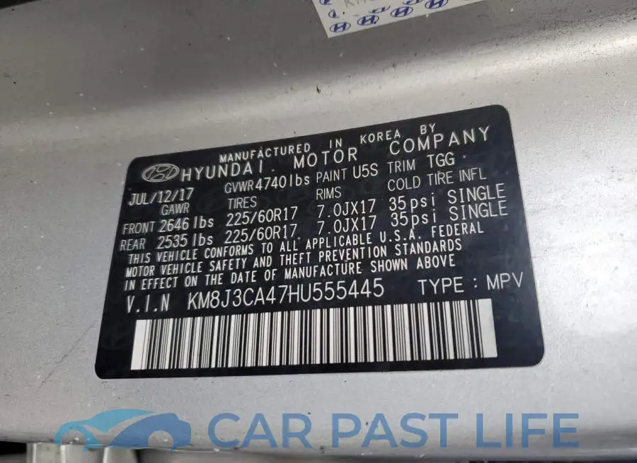 KM8J3CA47HU555445# 12