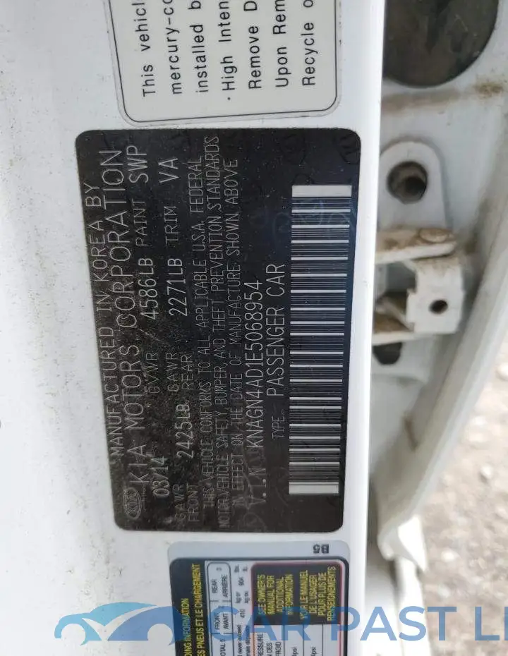 KNAGN4AD1E5068954# 12