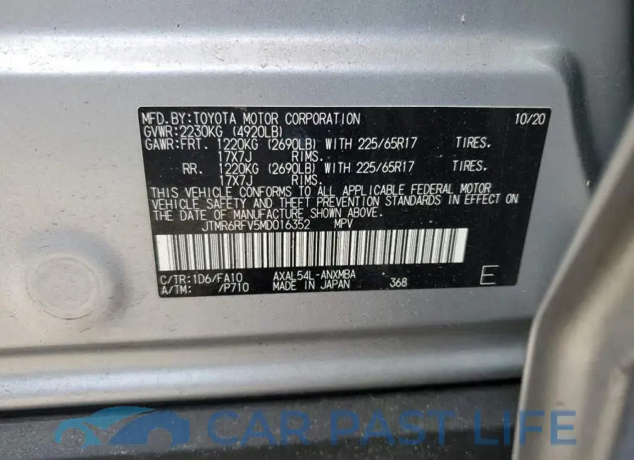 JTMR6RFV5MD016352# 13