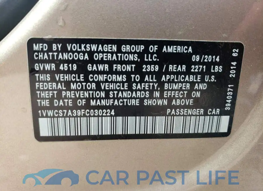 1VWCS7A39FC030224# 12