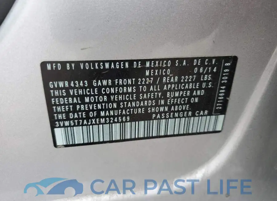 3VW5T7AJXEM324569# 13