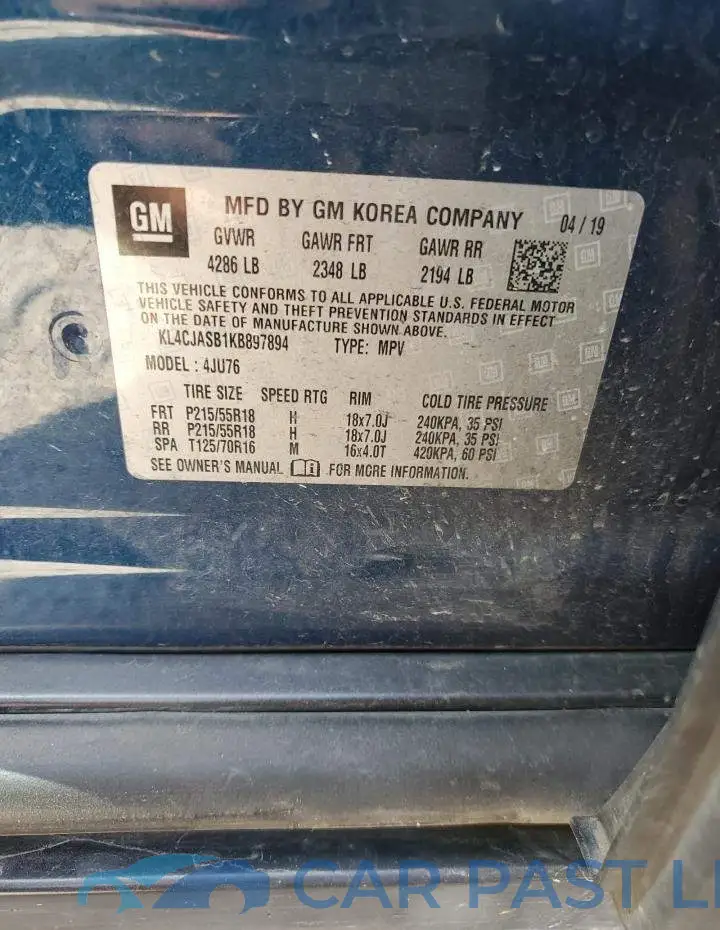 KL4CJASB1KB897894# 13