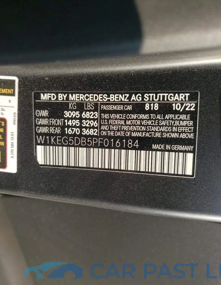 W1KEG5DB5PF016184# 13