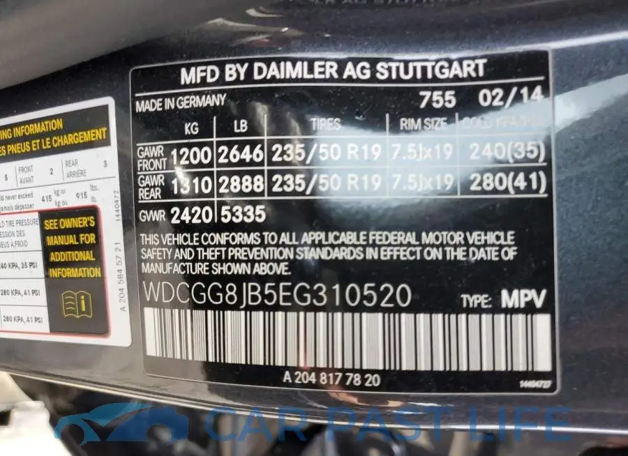 WDCGG8JB5EG310520# 12