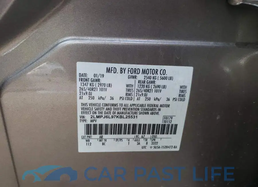 2LMPJ6L97KBL25531# 13