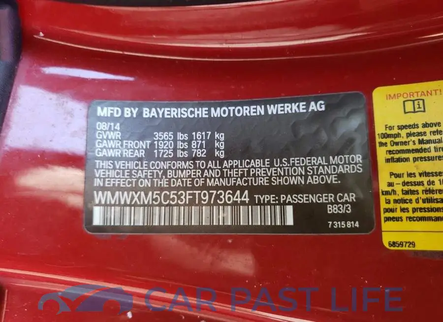 WMWXM5C53FT973644# 12