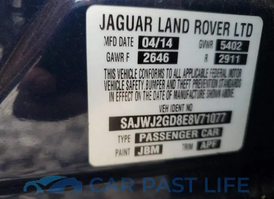 SAJWJ2GD8E8V71077# 12