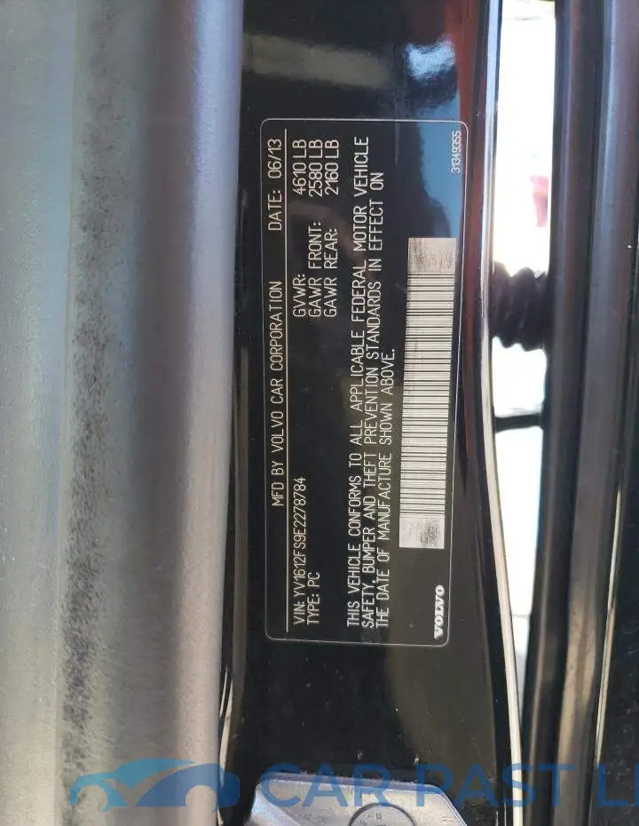 YV1612FS9E2278784# 12