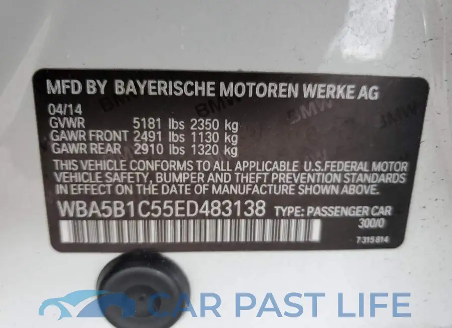 WBA5B1C55ED483138# 12