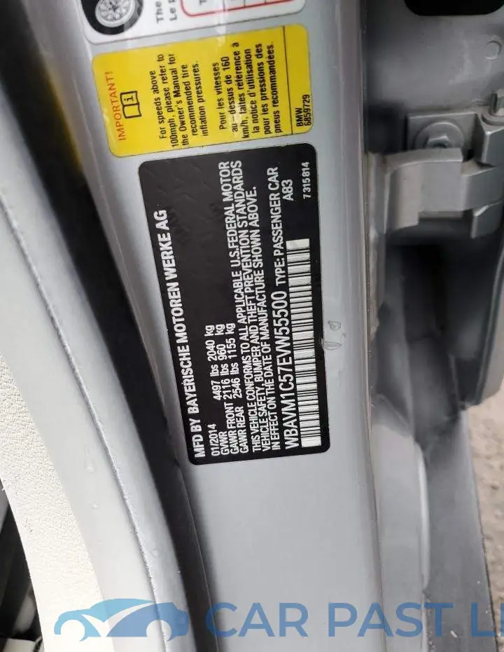 WBAVM1C57EVW55500# 12