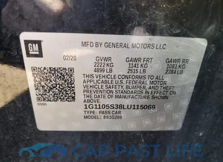 1G1105S38LU115069# 12