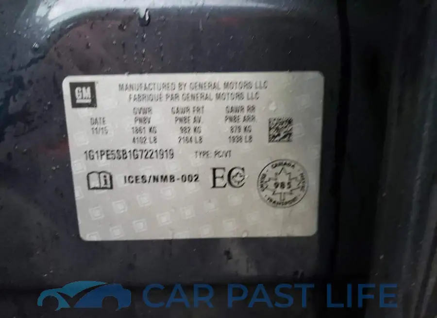 1G1PE5SB1G7221919# 12