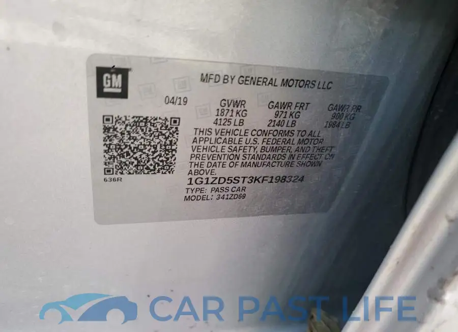 1G1ZD5ST3KF198324# 12