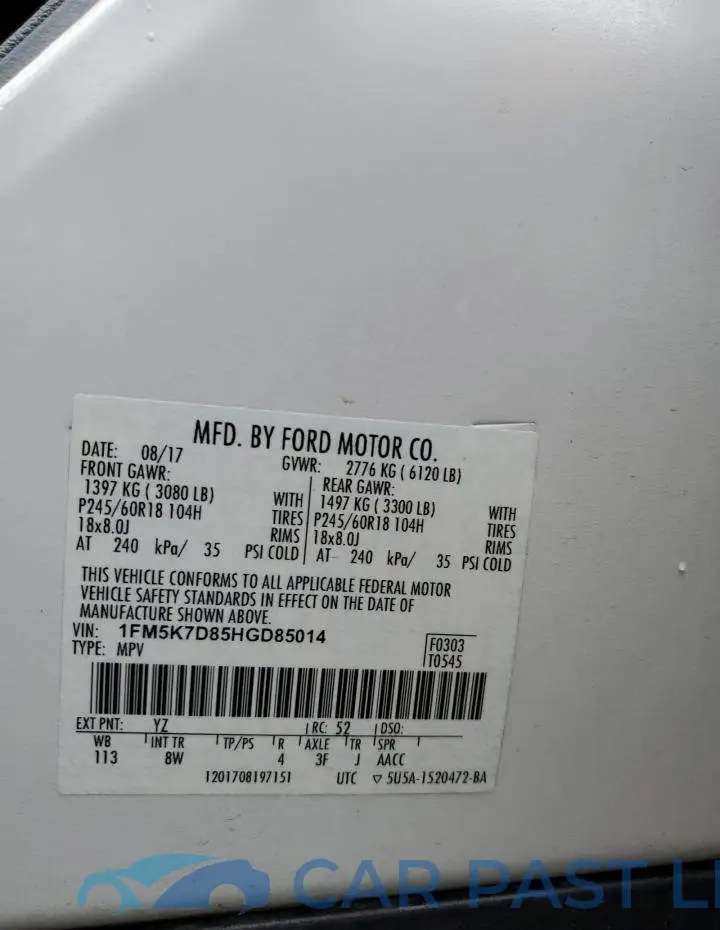 1FM5K7D85HGD85014# 14