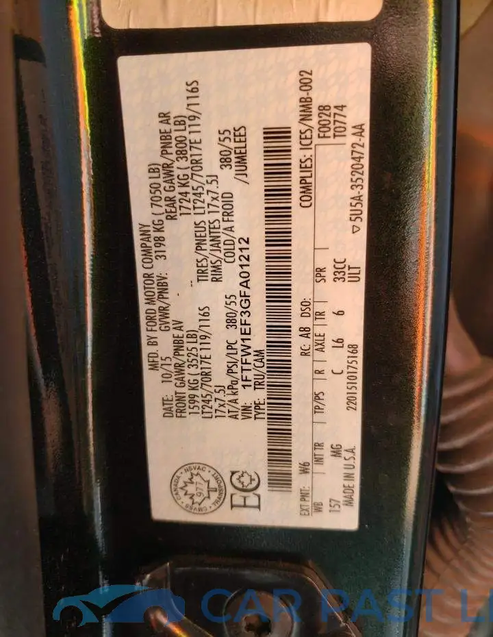 1FTFW1EF3GFA01212# 13