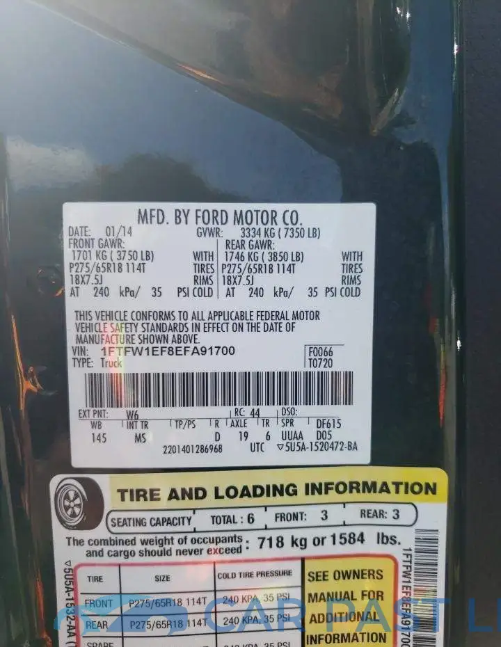 1FTFW1EF8EFA91700# 12