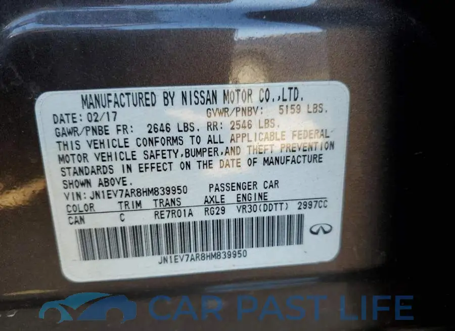JN1EV7AR8HM839950# 12