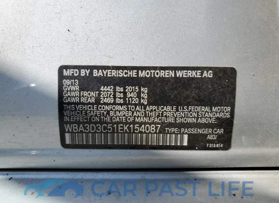 WBA3D3C51EK154087# 12