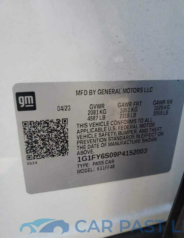 1G1FY6S09P4152003# 13