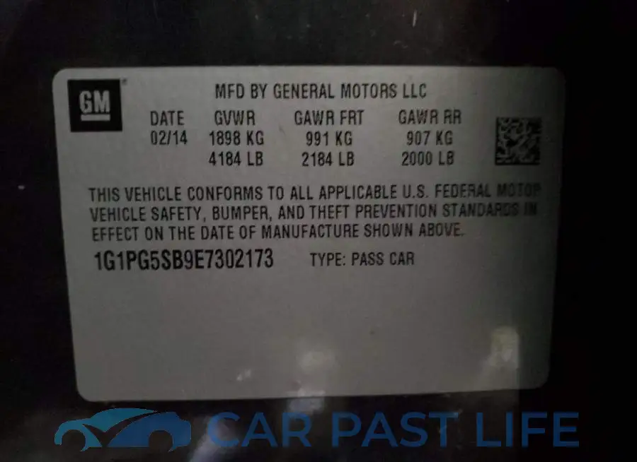1G1PG5SB9E7302173# 13