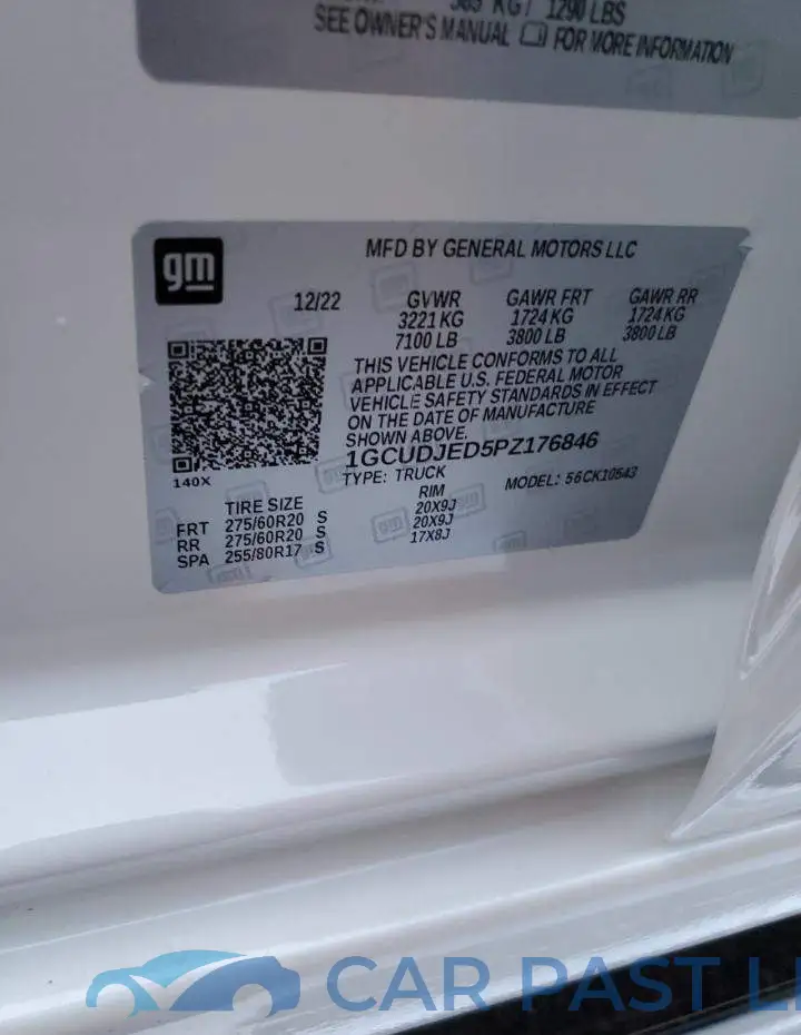 1GCUDJED5PZ176846# 12