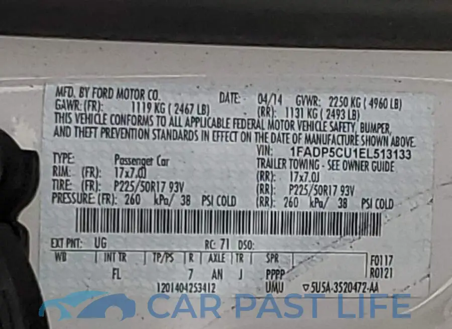 1FADP5CU1EL513133# 12