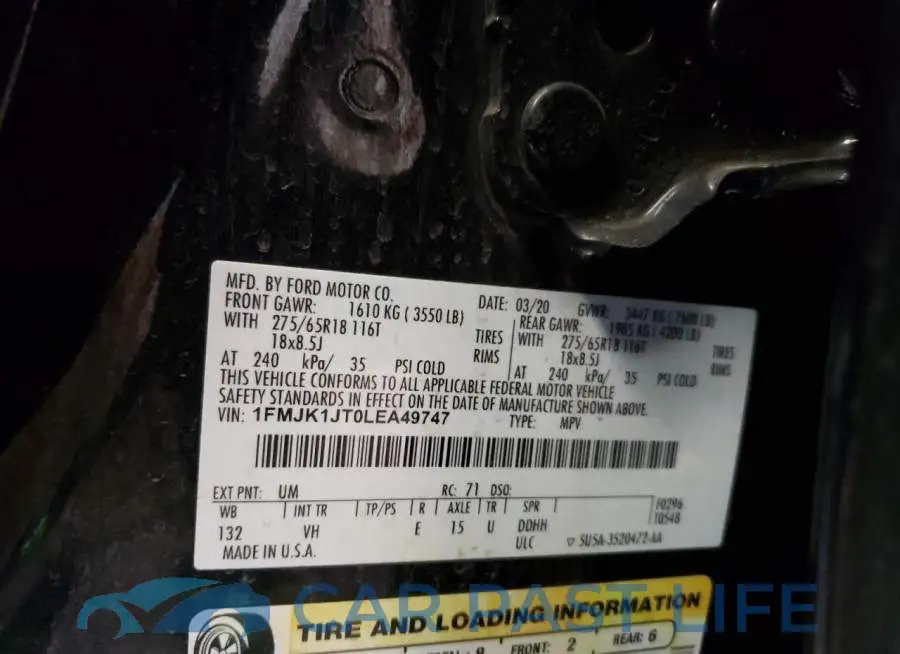 1FMJK1JT0LEA49747# 13