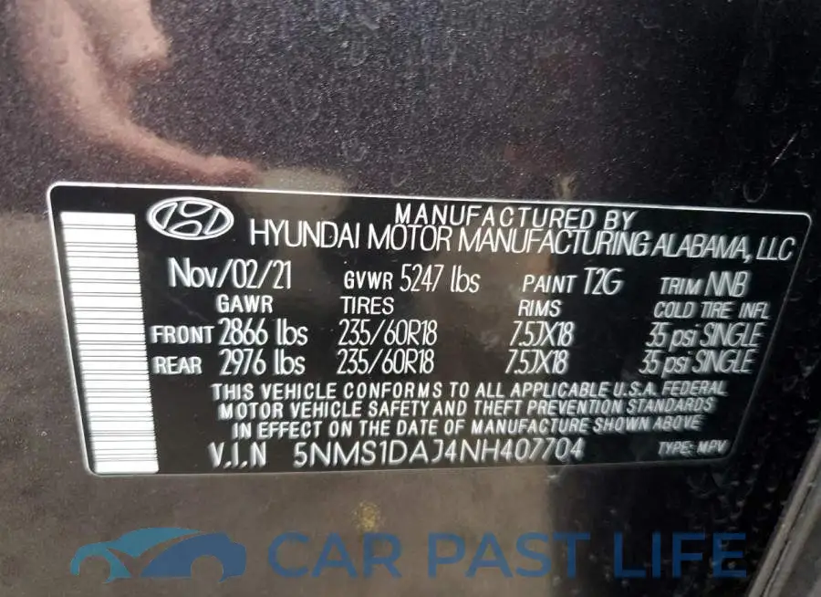 5NMS1DAJ4NH407704# 13
