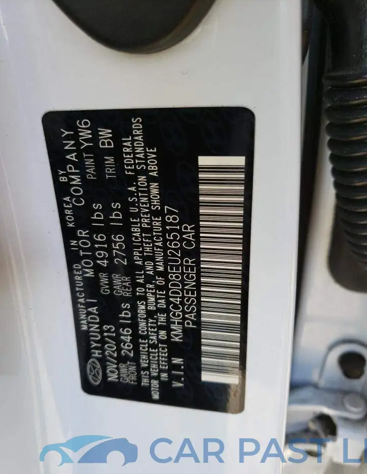 KMHGC4DD8EU265187# 12