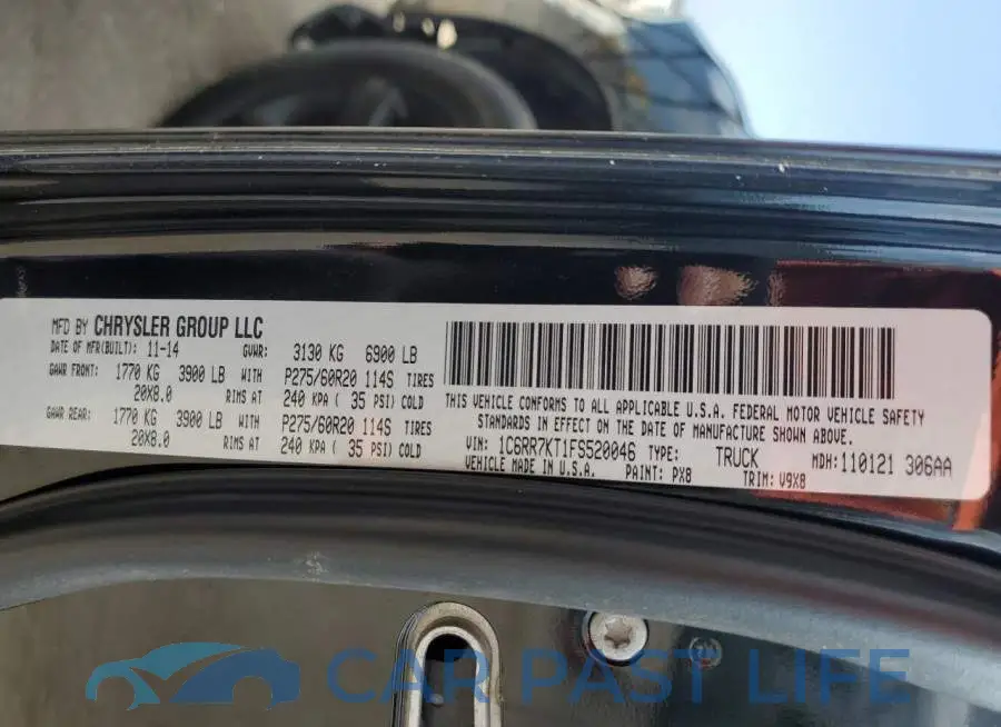 1C6RR7KT1FS520046# 12