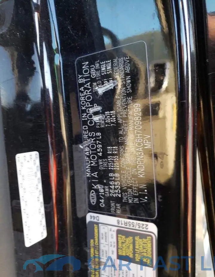 KNDPN3AC6H7098299# 13