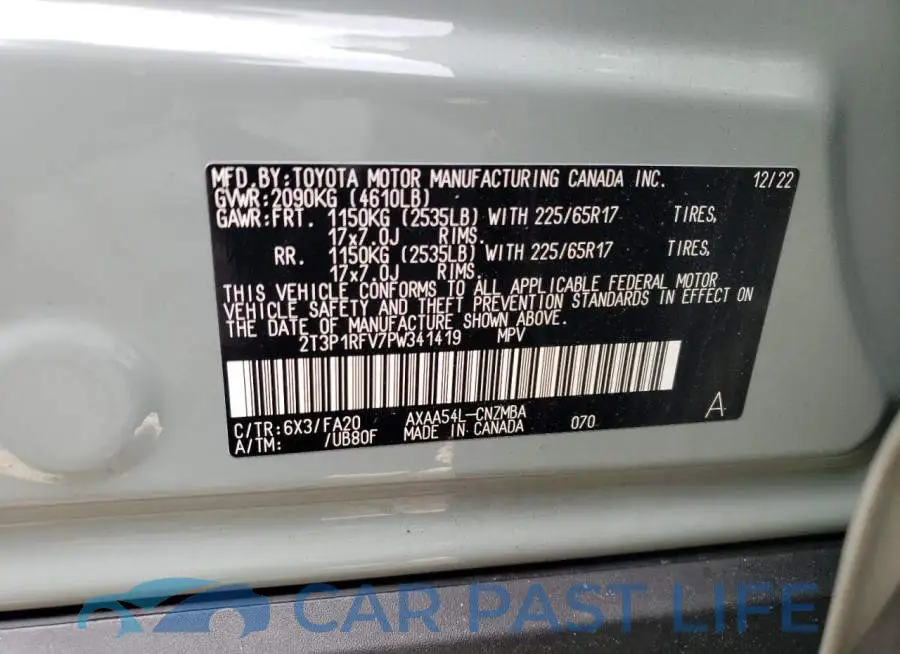 2T3P1RFV7PW341419# 13