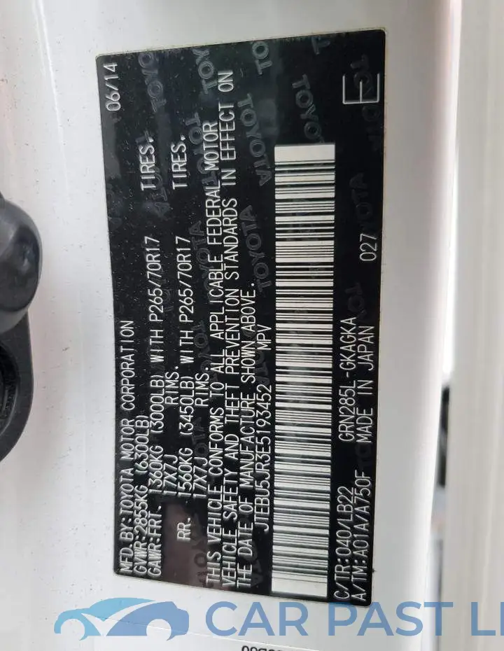 JTEBU5JR3E5193452# 12