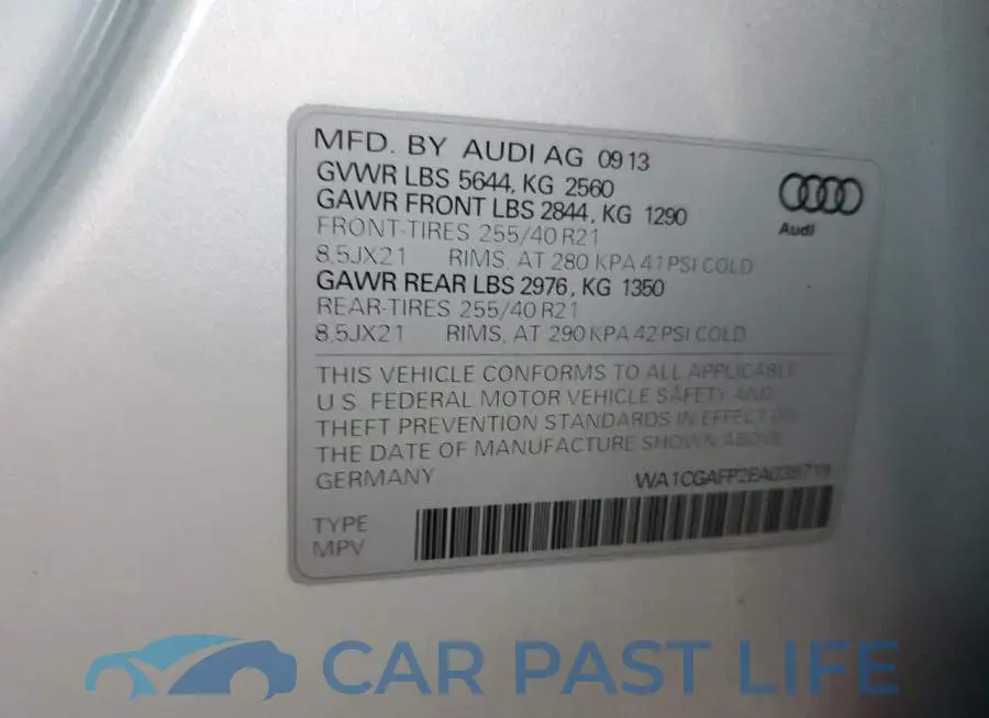 WA1CGAFP2EA039719# 13