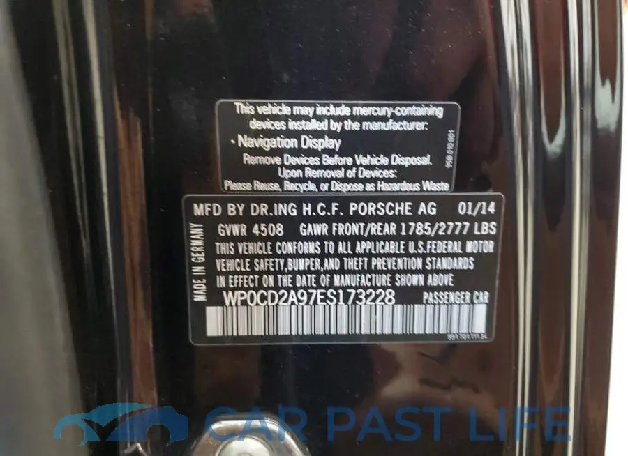 WP0CD2A97ES173228# 13
