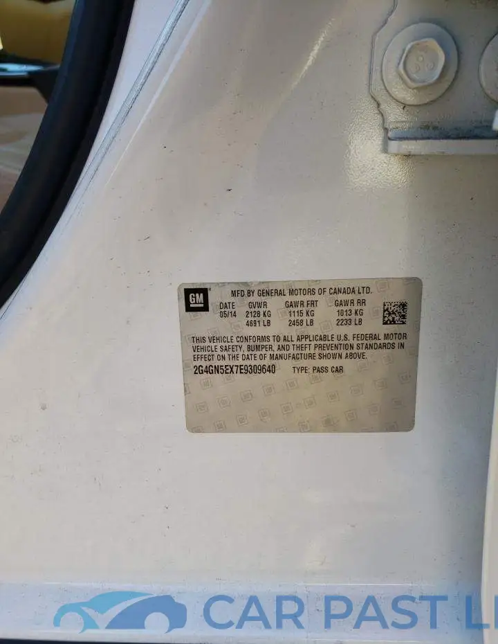 2G4GN5EX7E9309640# 12