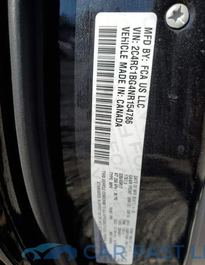 2C4RC1BG4NR154786# 13
