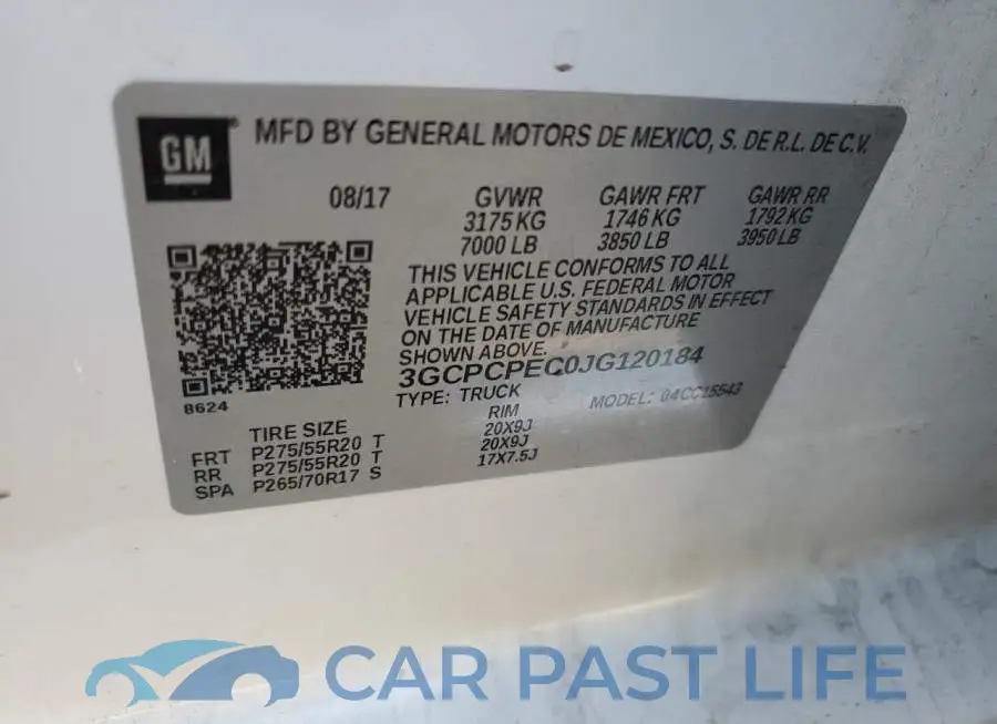 3GCPCPEC0JG120184# 13