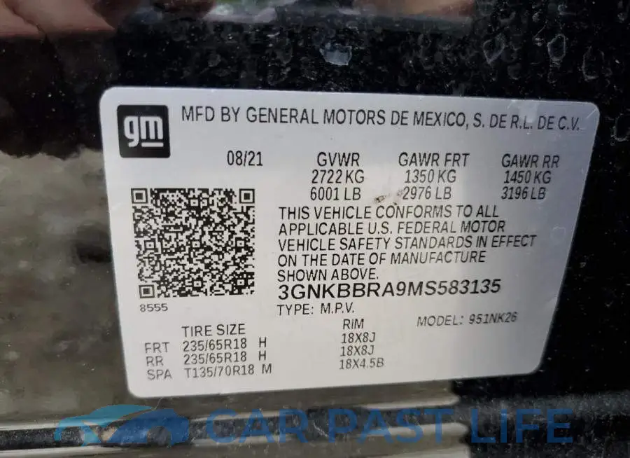 3GNKBBRA9MS583135# 13
