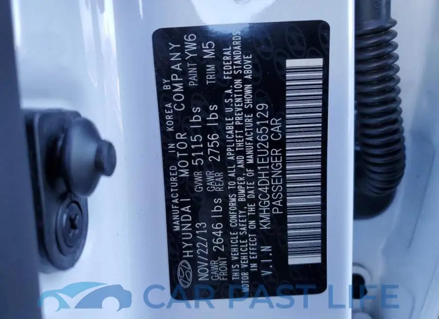 KMHGC4DH1EU265129# 12