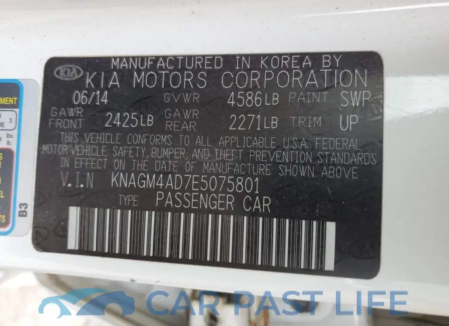 KNAGM4AD7E5075801# 13
