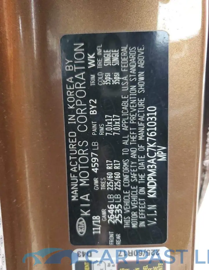 KNDPM3AC7K7610310# 13