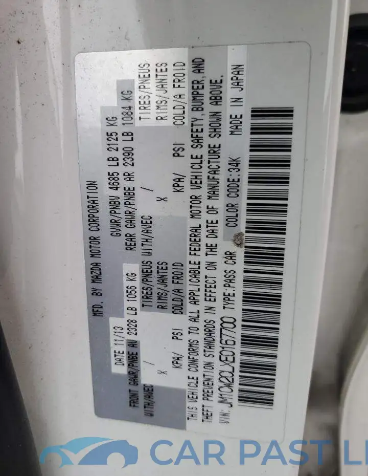 JM1CW2CLXE0167700# 13