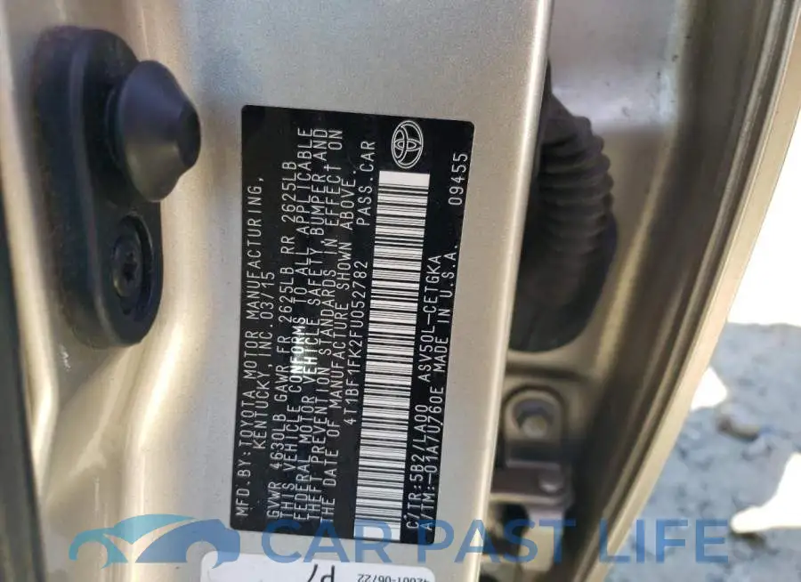 4T1BF1FK2FU052782# 12
